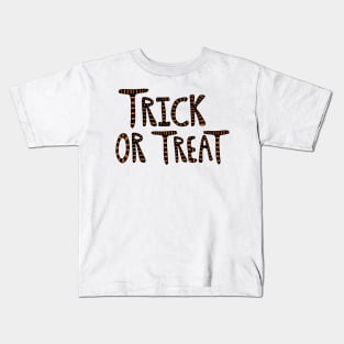 Trick or Treat Lettering, made by EndlessEmporium Kids T-Shirt